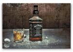  Gyémántszemes festmény - Jack Daniels Whisky Méret: 40x60cm, Keretezés: Kartonlemezen, Gyémántok: Kerek
