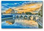  Gyémántszemes festmény - Angyalhíd Rómában Méret: 40x60cm, Keretezés: Műanyagtáblával, Gyémántok: Négyzet alakú