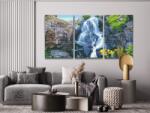  Gyémánt kirakó - Mágikus vízesés (3 db-os készlet) Méret: 40x60cm (3db), Keretezés: Műanyagtáblával, Gyémántok: Négyzet alakú