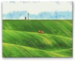  Gyémántszemes festmény - Piros kocsi a hegyekben Méret: 40x50cm, Keretezés: Műanyagtáblával, Gyémántok: Négyzet alakú