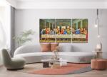  Gyémántszemes festmény - Leonardo da Vinci: Az utolsó vacsora (3 db-os készlet) Méret: 40x60cm (3db), Keretezés: Keret nélkül (csak a vászon), Gyémántok: Kerek