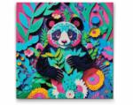  Gyémántszemes festmény - Boldog panda Méret: 50x50cm, Keretezés: Műanyagtáblával, Gyémántok: Négyzet alakú