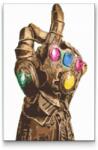  Gyémántszemes festmény - Thanos kesztyű Méret: 40x60cm, Keretezés: Keret nélkül (csak a vászon), Gyémántok: Kerek