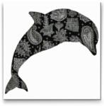  Gyémántszemes festmény - Delfin mandala Méret: 50x50cm, Keretezés: Műanyagtáblával, Gyémántok: Kerek