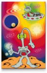  Gyémántszemes festmény - Földönkívüliek Méret: 40x60cm, Keretezés: Kartonlemezen, Gyémántok: Négyzet alakú