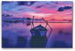  Gyémántszemes festmény - Hajó a naplementében Méret: 40x50cm, Keretezés: Kartonlemezen, Gyémántok: Kerek