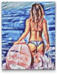  Gyémántszemes festmény - Szörfös Méret: 40x50cm, Keretezés: Műanyagtáblával, Gyémántok: Kerek