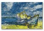  Gyémántszemes festmény - Kikötött hajó Méret: 40x60cm, Keretezés: Műanyagtáblával, Gyémántok: Kerek