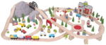 Bigjigs Toys Circuit feroviar (112 piese) - RESIGILAT (BJT016-R) Trenulet