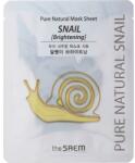 The Saem Mască din țesătură pentru față, cu mucină de melc - The Saem Pure Natural Mask Sheet Snail Brightening 20 ml Masca de fata