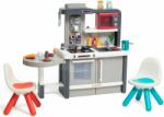 Smoby Bucătărie de jucărie, care crește împreună cu vârsta cu apă curgătoare Tefal Evolutive Gourment Smoby cu ustensile de bucătărie și scăunele (SM312313-D) Bucatarie copii