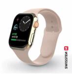Swissten - Apple Watch szilikon szíj, 38-40 mm, rózsaszín homok (46000105)