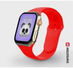 Swissten - Apple Watch szilikon szíj, 38-40 mm, piros (46000102)