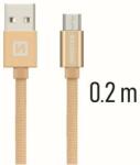 SWISSTEN - adat- és töltőkábel textil bevonattal, USB/mikro USB, (71522104)