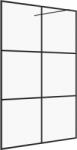 vidaXL Fekete zuhanyfal átlátszó esg üveggel 140 x 195 cm (151027) - pepita