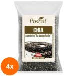 Pronat Foil Pack Set 4 x Seminte de Chia BIO, 100 g, Pronat