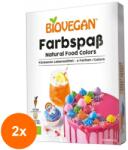 Biovegan Set 2 x Colorant Bio pentru Prajituri Biovegan, 6 x 8 g