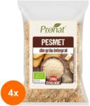 Pronat Foil Pack Set 4 x Pesmet Bio din Grau Integral, 200g