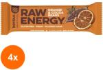bombus Set 4 x Baton Proteic Raw Energy cu Portocale si Boabe de Cacao, 50g Bombus (ORP-4xBB31111)