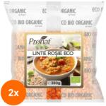 Pronat Foil Pack Set 2 x Linte Rosie BIO, 350 g, Pronat