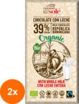 Chocolates Solé Set 2 x Ciocolata cu Lapte BIO si Fairtrade, 100 g, Chocolates Sole