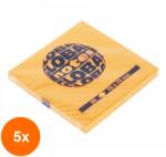 SPREE Set 5 x Notite Autoadezive, Orange Neon, 80 File, 75 x 75 mm (HOK-5xKH-SP565 435)