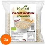 Pronat Foil Pack Set 3 x Fulgi de Ovaz Fini BIO, 350 g, Pronat
