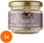 Pronat Glass Pack Set 3 x Boabe de Tonka Macinate, 10 g, Pronat