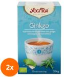 YOGI TEA Set 2 x Ceai Bio Ginkgo, Yogi Tea, 17 Plicuri, 30.6 g