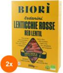 Molino Andriani Set 2 x Sedanini BIO din Linte Rosie, 250 g, Biori