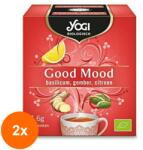 YOGI TEA Set 2 x Ceai Bio Buna Dispozitie, Yogi Tea, 12 Plicuri, 21.6 g