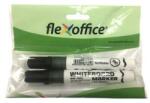 FlexOffice Táblamarker, 2, 5 mm, kúpos, 2 db/bliszter, FLEXOFFICE WB02, fekete