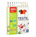 APLI Textilmarker, 2, 9 mm, APLI Kids Textil, 10 különböző szín