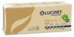 Lucart Papír zsebkendő, 4 rétegű, 10x9 db, LUCART EcoNatural, barna