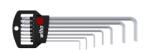 Wiha imbuszkulcs készlet Classic tartóban Gömbvégű imbusz matt krómozású bliszter csomagolásban 7 részes (03723) (03723)