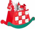 MagicHome MagicHome karácsonyi dekoráció, Fa adventi naptár - lovacska, 2 LED, 2x AAA, 34, 5 x 12 x 28 cm (ST8091143)