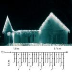 DekorTrend Kontakt LED Kültéri toldható jégcsapfüzér, hideg fehér, 197 LED, 6 x 0, 4 m KDK 020