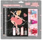 Derform Balerinás kulcsos napló 14 x 18 cm - jelölő matricával és nyomdával (PKSZPBL11) (PKSZPBL11)