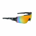 SPIUK - ochelari soare sport Profit, 2 lentile de schimb transparent si rosu oglinda - rama neagra (GPRONGER) - ecalator