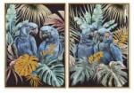 Home ESPRIT Tablou Home ESPRIT Papagal Tropical Lăcuit 50 x 3, 5 x 70 cm (2 Unități)