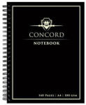 Concord Spirálfüzet, A4, vonalas, 70 lap, CONCORD, fekete (8956-CON) - pepita