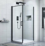 Diplon BR6611 90*90*195 fekete Szögletes zuhanykabin (BR6611)