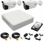 Rovision Sistem supraveghere video 2 camere Rovision oem Hikvision 2MP, Full HD, 2.8mm, IR 40m, DVR 4Canale video 4MP, lite, accesorii si hard incluse (33047-) - esell