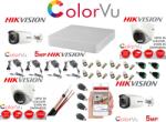 Hikvision Kit supraveghere profesional mixt Hikvision Color Vu 4 camere 5MP IR40m si IR20m , full accesorii (201901014162) - esell