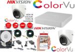 Hikvision Kit supraveghere profesional Hikvision Color Vu 2 camere 5MP IR20m, DVR 4 canale, full accesorii cu HDD (201901014396)