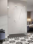 Radaway Essenza Pro Walk-in zuhanyfal 50x200 cm, átlátszó üveg, fehér profilszín 101030500401 (10103050-04-01)