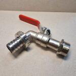  FÉM kerti kifolyócsap, Karos, tömlővéges, 1" (kerticsap) (kerticsapKaros1)