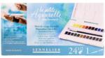 SENNELIER Akvarellfesték készlet Sennelier 24db-os 1/2, ecsettel és kiegészítőkkel La petite Aquarelle