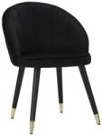 Mauro Ferretti LOTY fekete bársony szék