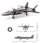 Ludere Macheta Avion Vanatoare Multirol STEALTH J20 set 290 piese (w4003)